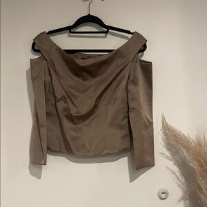 Richard Tyler Silk blend Top in Luxurious Brown Sz 10 B121